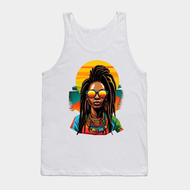 Caribbean Sunset Soiree Tank Top by Sensei Arts